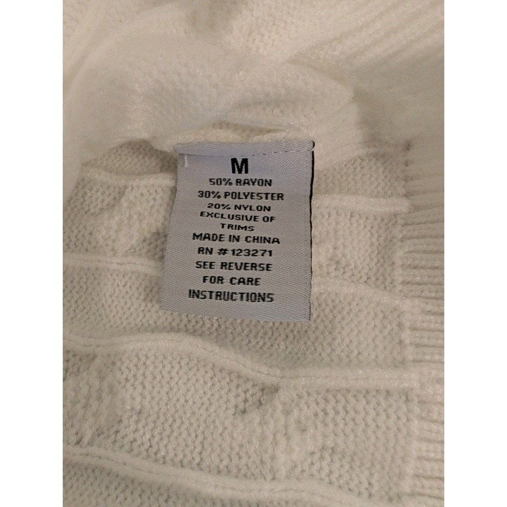 Teddy Bear Cable Knit Sweater Jumper Womens Medium Cozy Super Soft Urban Weekend - Picture 14 of 16
